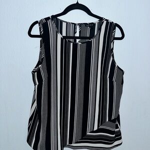 Sami & Jo Black and White Striped Blouse